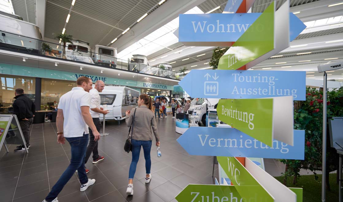 Erwin Hymer Center exhibition design - signage
