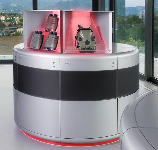 Safran Vectronix showroom - product display