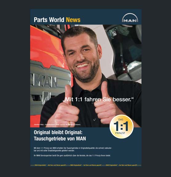 MAN Produktkampagne Tauschgetriebe - Plakat