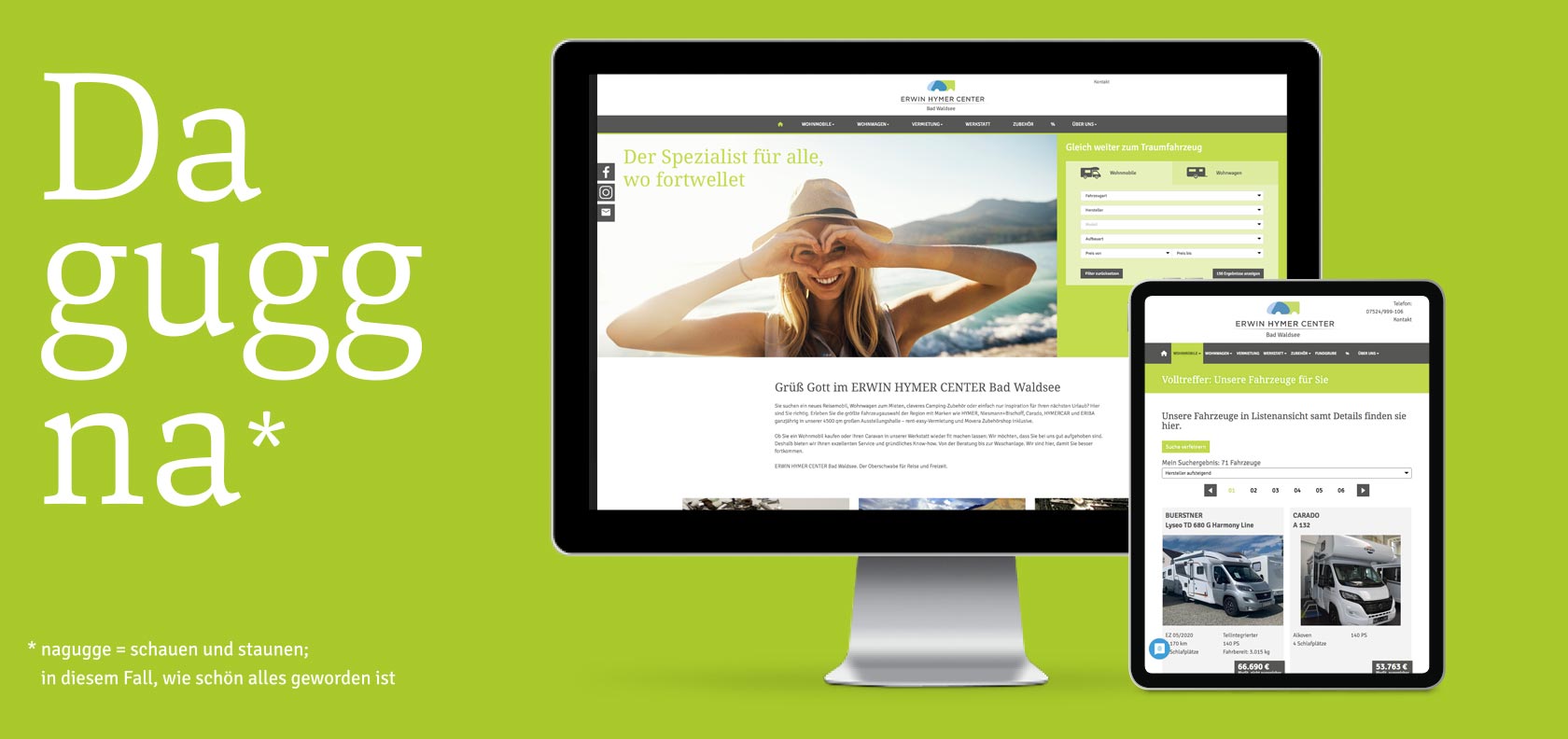 Erwin Hymer Center - webdesign