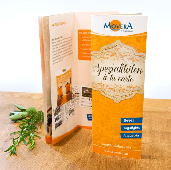 Movera exhibition stand design - menu