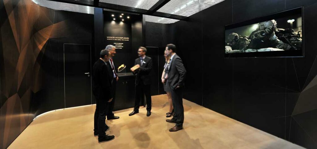 Safran Vectronix exhibition stand design - interior