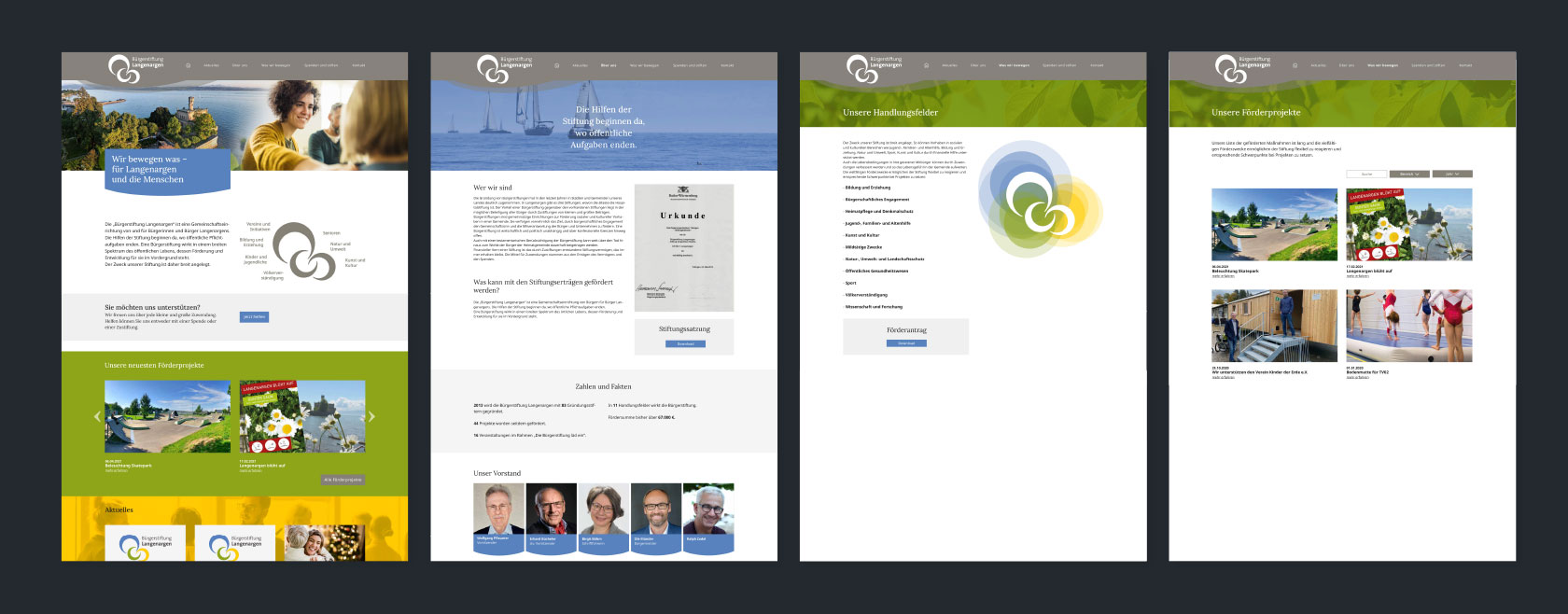 Bürgerstiftung Langenargen - website page design