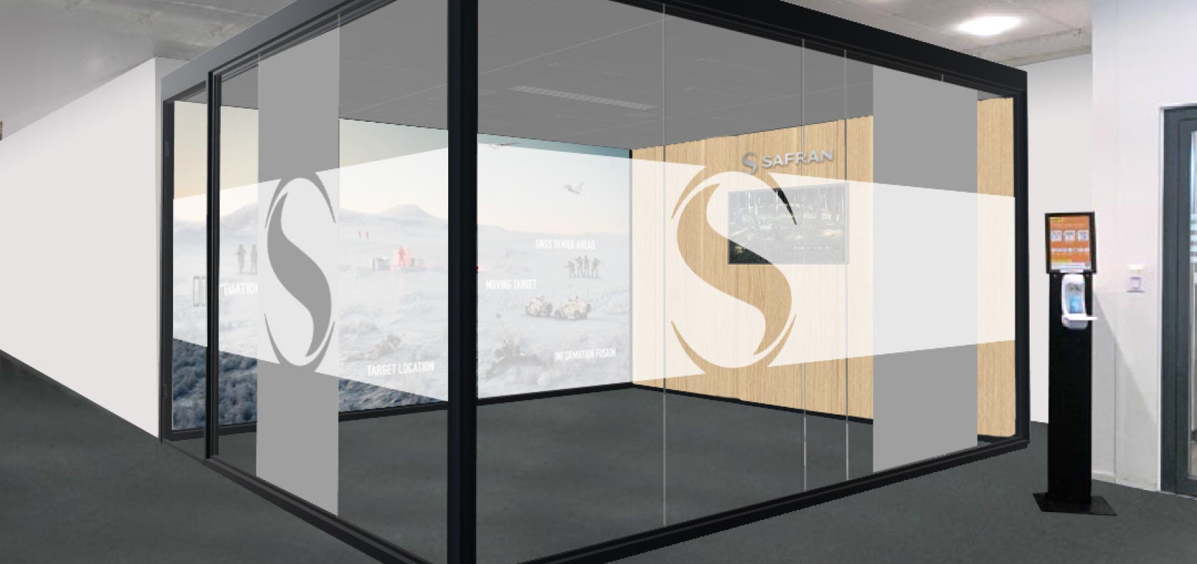 Safran Vectronix interior design - meeting cube