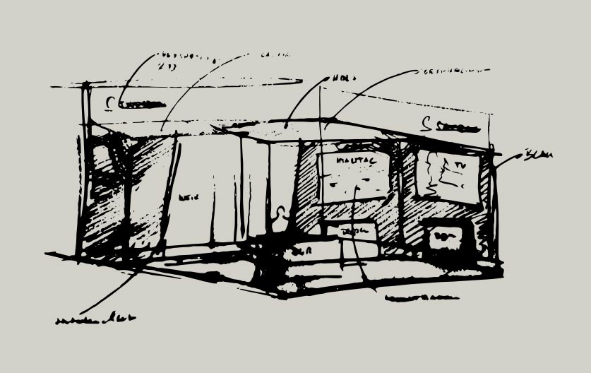 Safran Vectronix Messedesign - Skizze